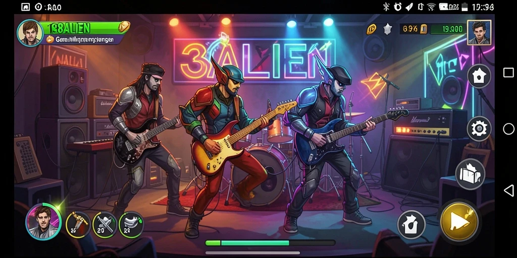 Menampilkan gameplay seru dalam 138ALIEN dengan musik yang menggugah semangat.