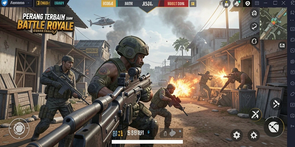 Screenshot menampilkan aksi mendebarkan di 8364 Battle Royale.
