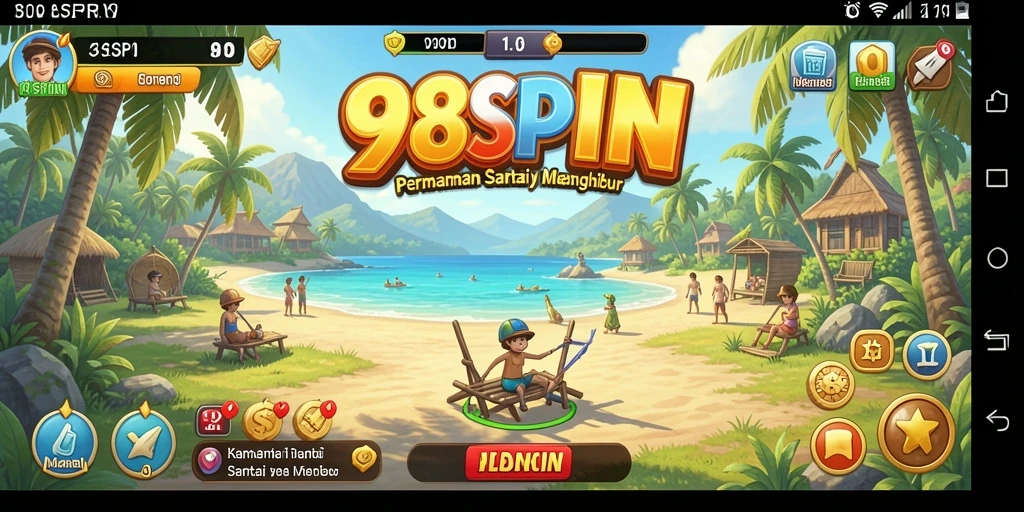 Tampilan gameplay 98SPIN yang penuh warna dan menarik.