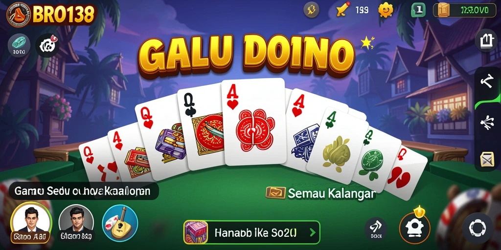 Gameplay menarik dalam BRO138 dengan suasana domino yang seru.