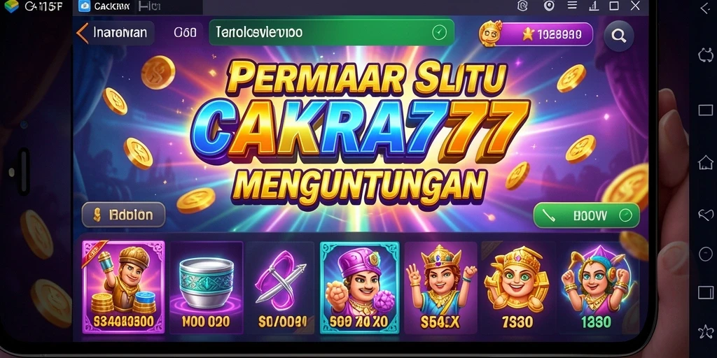 Tampilan menakjubkan gameplay slot CAKRA777 yang mengasyikkan.