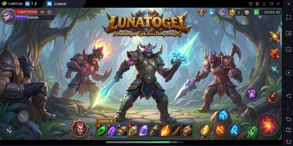 Tangkapan layar gameplay LUNATOGEL menunjukkan aksi petualangan menegangkan.