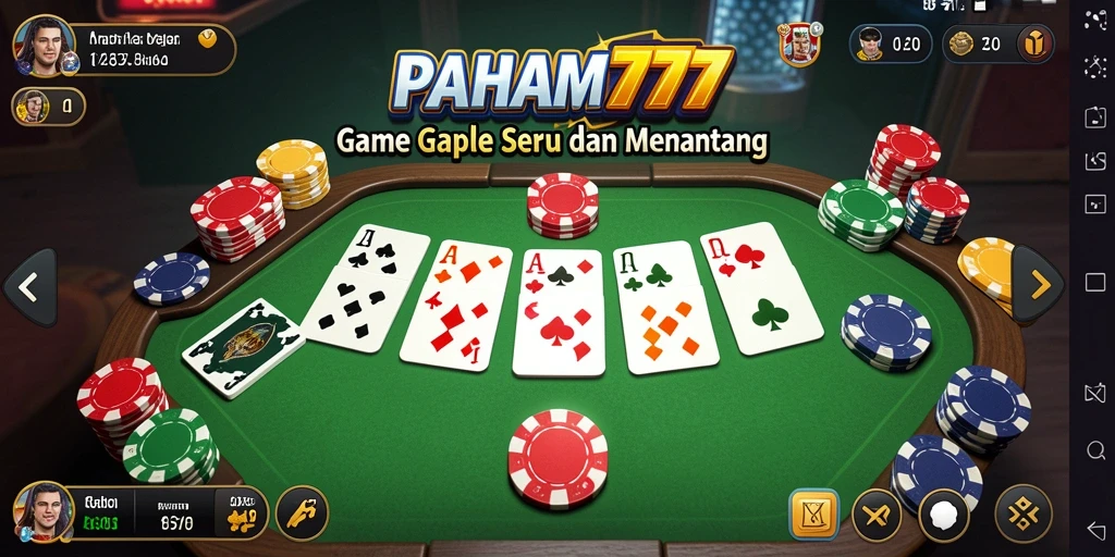 Tampilan permainan Gaple yang menarik di PAHAM777.
