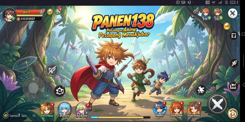 Tampilan gameplay memukau dengan karakter anime yang menawan.