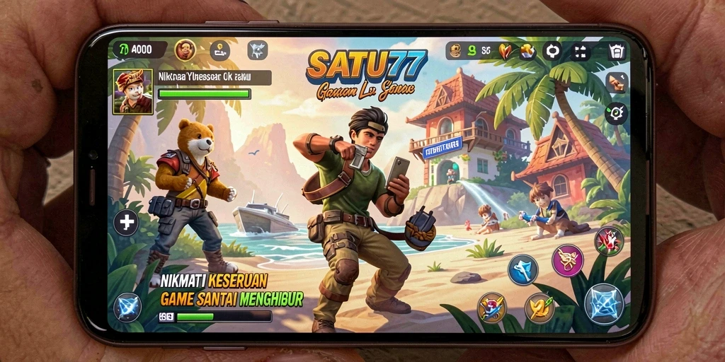 Screenshot menunjukkan gameplay santai dan menarik dari SATU77.