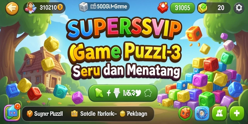 Tampilan menawan dari gameplay SUPERSVIP dengan kombinasi warna-warni.