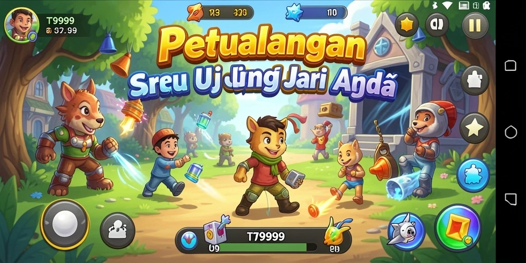 Tangkapan layar T9999 menampilkan aksi gameplay Arcade yang mendebarkan.
